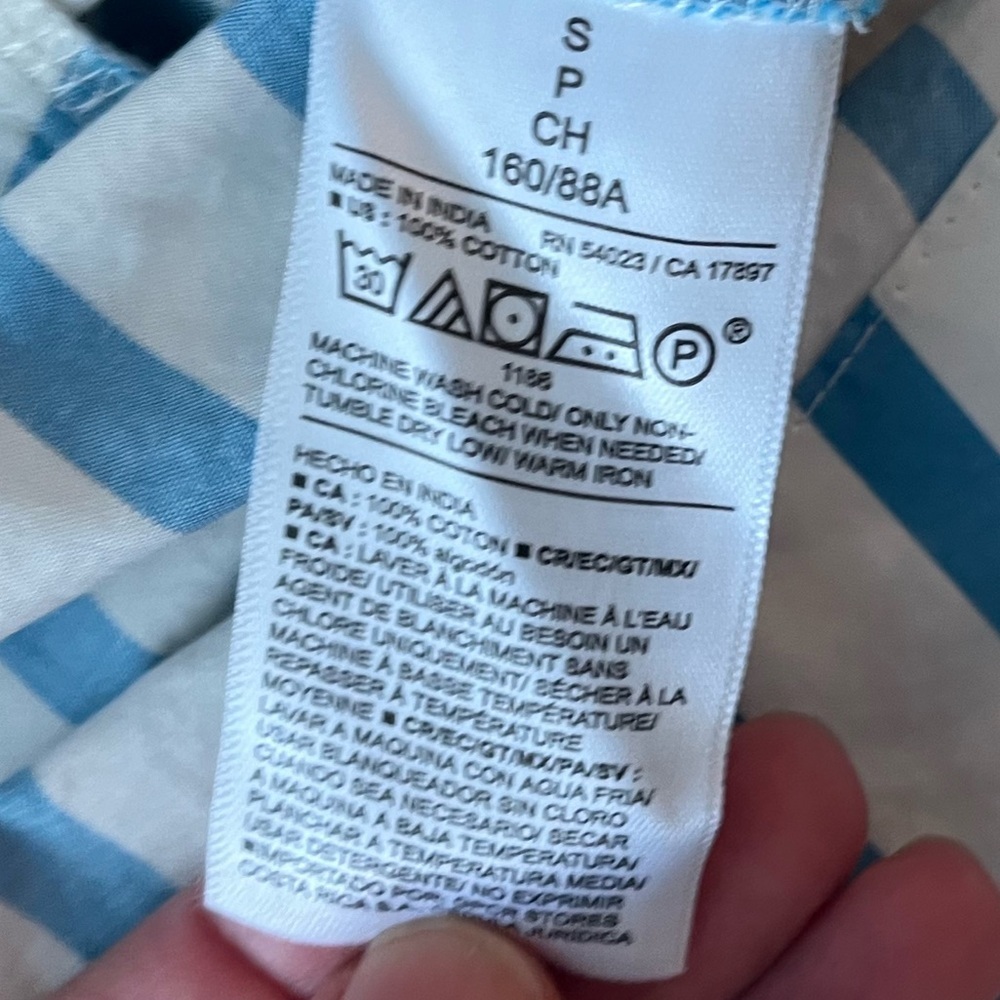 Old Navy Blue and White Striped Shirt Dress - Picture 15 of 17